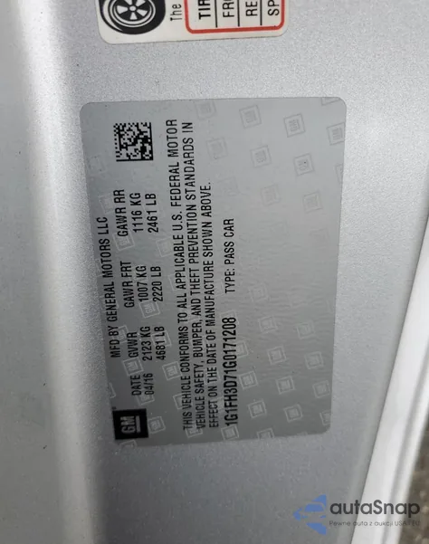 2016 Chevrolet Camaro Ss from USA, damaged, VIN 1G1FH3D71G0171208